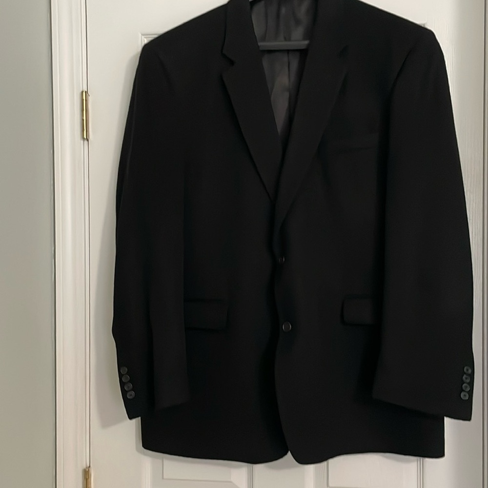 Black Camel Hair Jacket 48L EUC Black